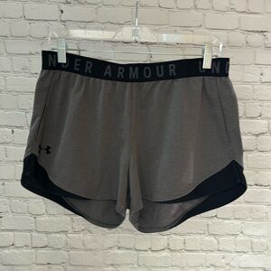 Under Armour Gray and Black Athletic Shorts